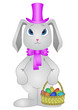 Rabbit with Easter eggs