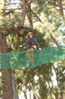 Woman in adventure park