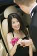 Teenage Girl Helped From Limo by Her Date