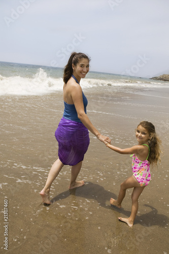 Photo: Mother and Daughter at Beach Mother and Daughter at Beach