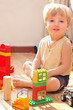 boy with his toys