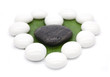 heart, stones and leaf