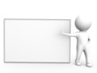 An empty presentation board - a 3d image An empty presentation board - a 3d image
