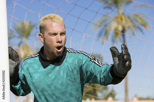 Photo: goalkeeper shouting portrait goalkeeper shouting portrait