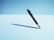 Fountain pen casting shadow