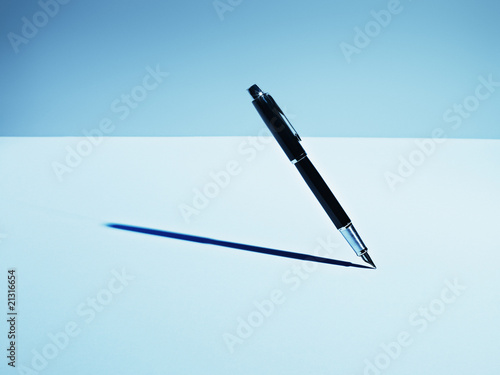 Photo: Fountain pen casting shadow Fountain pen casting shadow