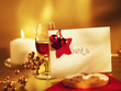 "Cookie, wine and card for Santa"