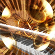 abstract musical background guitar trumpet and piano