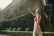 Woman using digital camera
