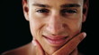 Closeup on young man in pensive mood