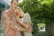 Man and woman hugging