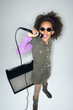Girl with sunglasses singing
