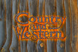 decorative Country and Western banner