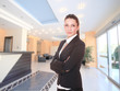 Young Attractive brunette Receptionist Young Attractive brunette Receptionist