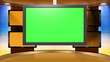 Virtual TV Studio News Set