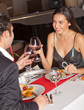 Romantic couple having dinner