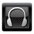 Headphone metallic icon