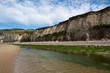 White cliffs on sea shore White cliffs on sea shore