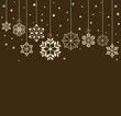 Vector set of snowflakes background