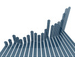 Illustration: blue 3d chart statistics blue 3d chart statistics