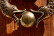 detail of Metal knocker shaped two fish. Cartagena, Colombia