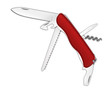 All Purpose Matte Red Swiss Knife