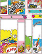 Set of Cartoon Pop Art Style Banners in Standard Sizes Set of Cartoon Pop Art Style Banners in Standard Sizes