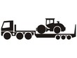 Vektor: Tiefladertransport Sattelzug Tiefladertransport Sattelzug