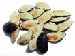 Cuisine de moules au beurre persillé