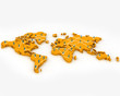 Illustration: Human Network on World Map Human Network on World Map