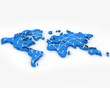 Illustration: Human Network on World Map Human Network on World Map