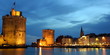 Panorama de la Rochelle la nuit. Panorama de la Rochelle la nuit.