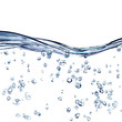 Illustration: Flowing water bubbles Flowing water bubbles