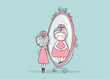 girl in mirror