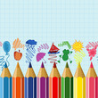 Seamless school border Seamless school border