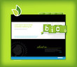 Website template with green background. Website template with green background.