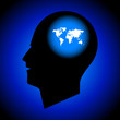 World Map in Human Head