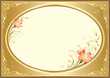 Creative frame with floral elements Creative frame with floral elements