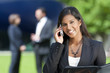 Beautiful Young Asian Woman On Her Cell Phone