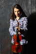 Beautiful violin musician