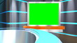 Virtual TV Studio 3D News Set