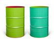 steel barrels with paths