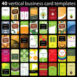 40 Colorful Vertical Business Cards