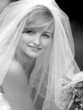 Smiling bride in veil