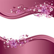 Two pink floral banners Two pink floral banners