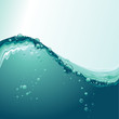 Vector: Water Wave With Bubbles Water Wave With Bubbles