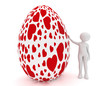 female on easter egg in hearts female on easter egg in hearts