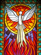 Holy Spirit, stained glass Holy Spirit, stained glass