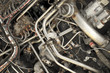 complex workings of an old jet aircraft engine complex workings of an old jet aircraft engine