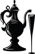 wine jug and glass